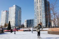 Каток в ЦПКиО Волгограда выдержал испытание дождем и плюсом