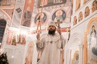 Митрополит Феодор провел в сочельник Великую вечерню в соборе Александра Невского