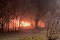 Кафе сгорело ночью 9 января на севере Волгограда