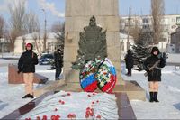 Под Волгоградом прошел митинг в честь годовщины освобождения поселка от немецких захватчиков