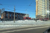 В Волгограде потушили банный комплекс на улице Каспийской