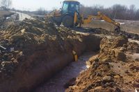 Под Волгоградом из-за паводка перекрыли сельскую дорогу