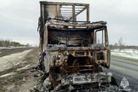 Водитель успел выскочить: под Волгоградом дотла выгорела кабина фуры