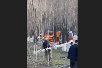 В Камышине объятый пламенем автобус попал на видео