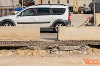 Узкую дорогу на улице Ангарской расширяют до четырех полос: фоторепортаж ИА «Высота 102»