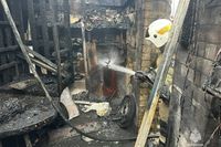 В Волгограде сгорела хозпостройка на ул. Хорошева