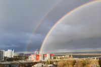 Гигантскую радугу запечатлели после дождя в Волгограде