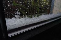 Снег в конце апреля удивил волгоградцев