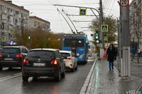 В Волгограде центр города сковали пробки из-за репетиции парада