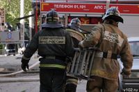 Утечка газа привела к крупному пожару в центре Ростова