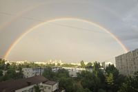 Волгоградцы после грозы залюбовались двойной радугой: фото