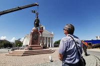 В Подмосковье памятнику Александру Невскому подготовили полутораметровый щит из бронзы