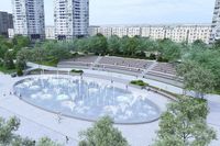 Амфитеатр с видом на фонтаны начинают строить в центре Волгограда