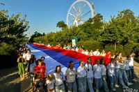 80-метровый флаг развернули в центре Волгограда