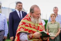 На территории ВолгаКалия заложили первый камень в основание часовни Святой Варвары