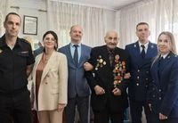 Фронтовик Иван Клочков отмечает в Волгограде  100-летний юбилей