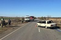 Под Волгоградом засняли последствия столкновения «Жигулей» с «ЗИЛом»