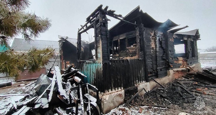 В МЧС назвали возможную причину пожара под Волгоградом, где погибли дети