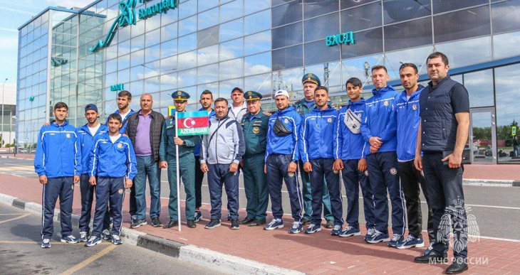 Сборная Азербайджана прибыла в Волгоград на соревнования по пожарно-спасательному спорту