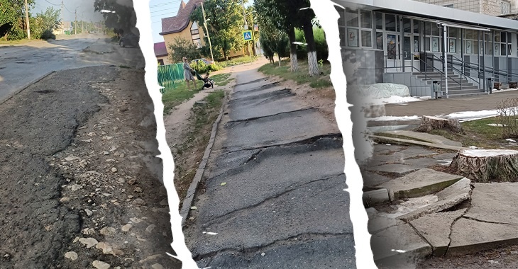 В Камышине инвалиды-колясочники решились на отчаянный «забег» по убитым тротуарам