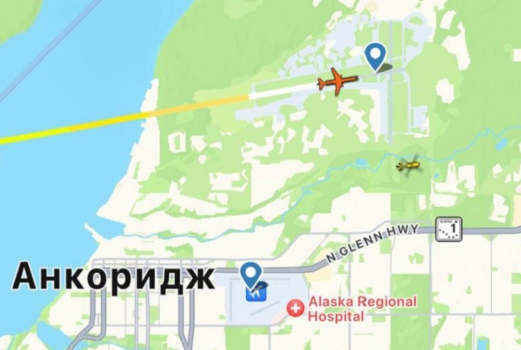 На Аляске ожидают самолет с Путиным