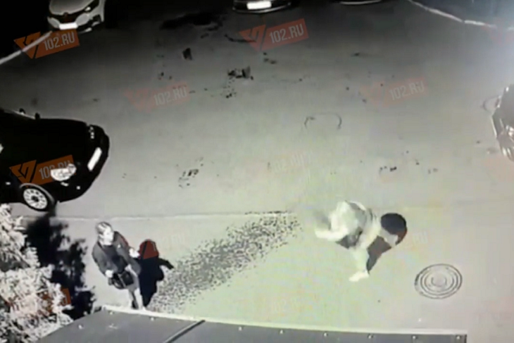 В Волгограде хулиганы шинами громили подъездную дверь: видео