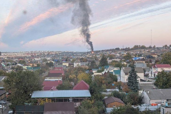 В Волгограде очевидцы засняли жуткий пожар в СНТ у Родниковой долины