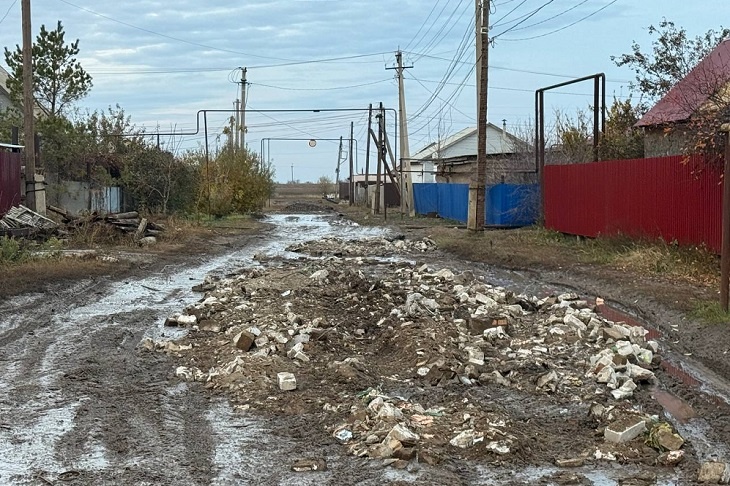 «Привезли прицеп мусора»: жителям Палласовки навалили кучу после просьб об ощебенении улицы